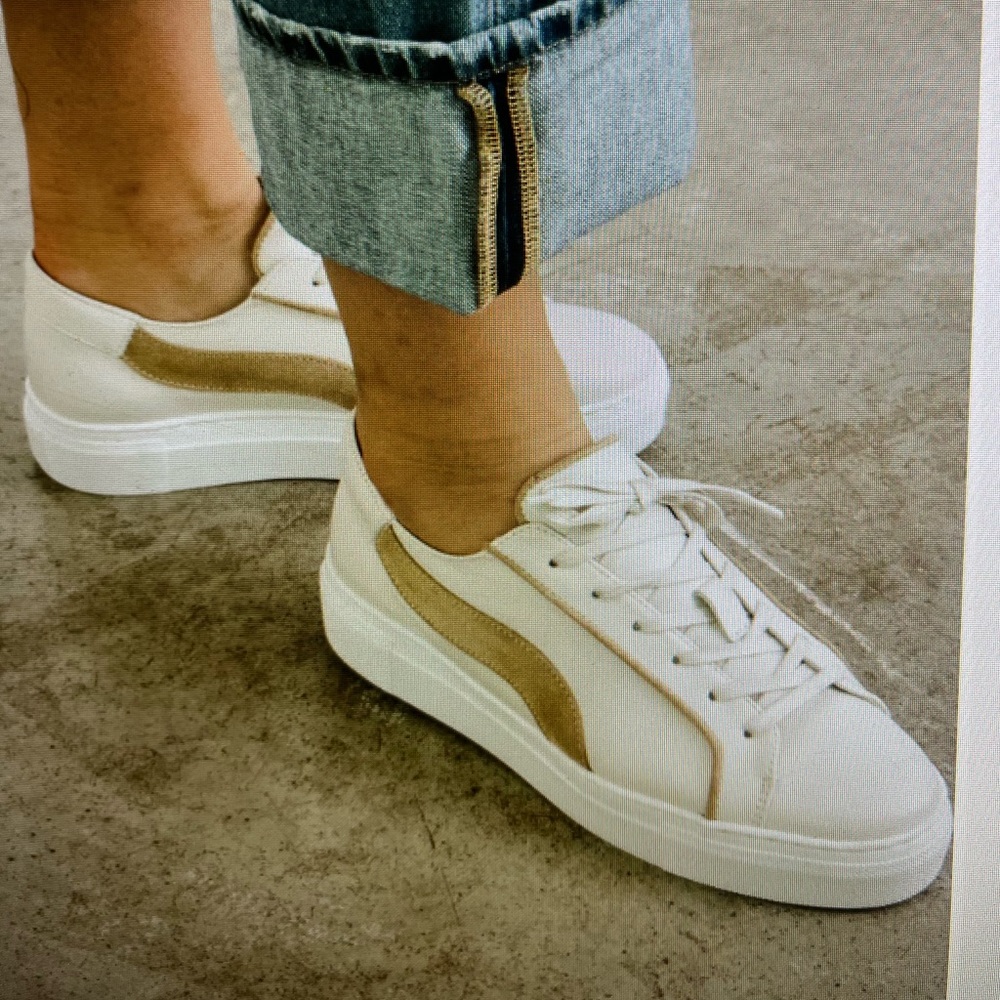 Able brand “Nera” bone/camel sneaker